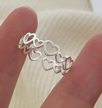 Sterling Silver Pearl Heart Ring