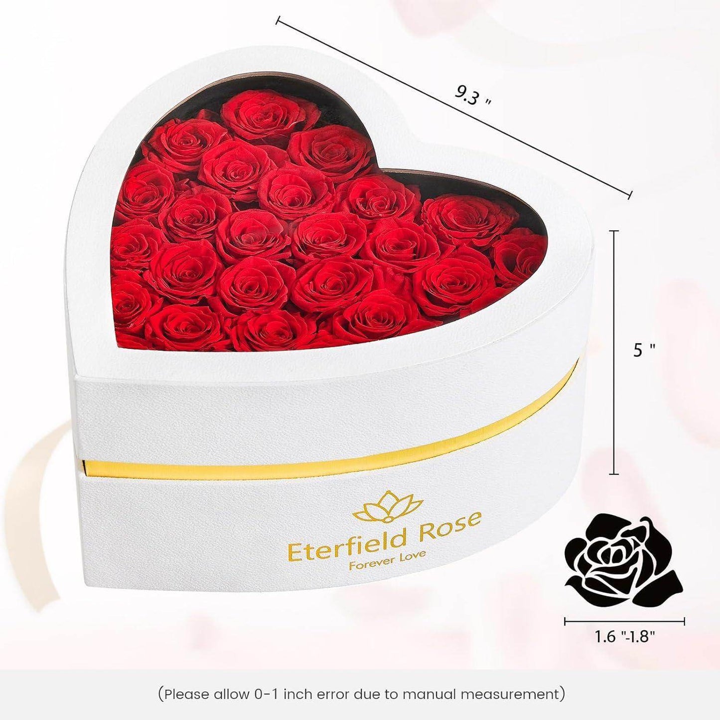 Forever Roses in Heart Box - Unique Treasures