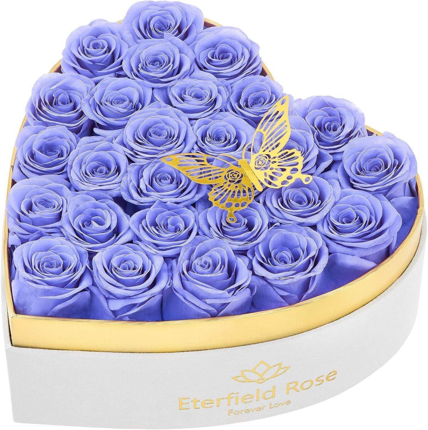 Forever Roses in Heart Box - Unique Treasures