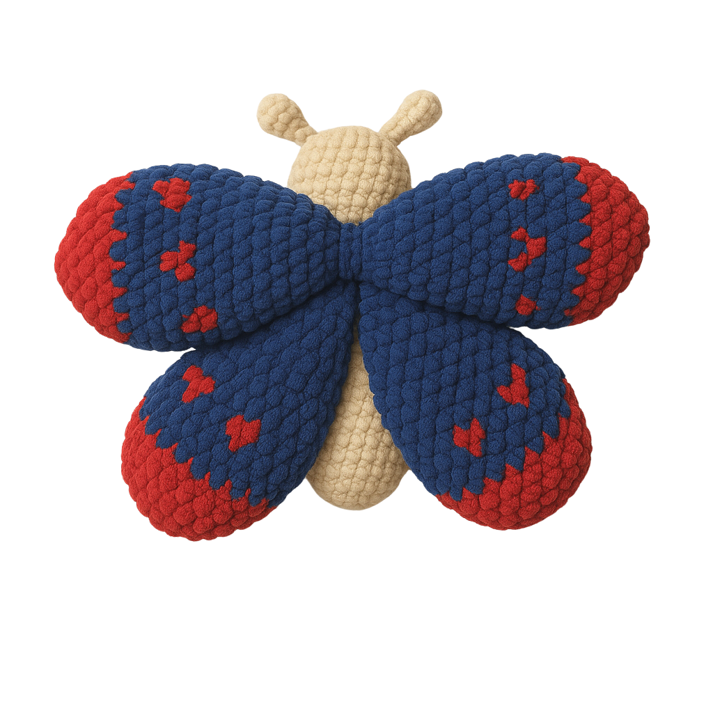 Handmade Crochet Butterfly – Soft & Colorful - Unique Treasures