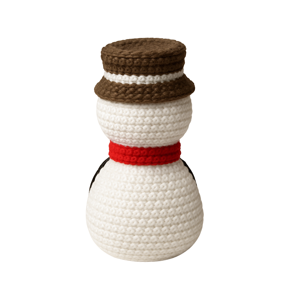 Handmade Crochet Snowman with Hat & Scarf - Unique Treasures
