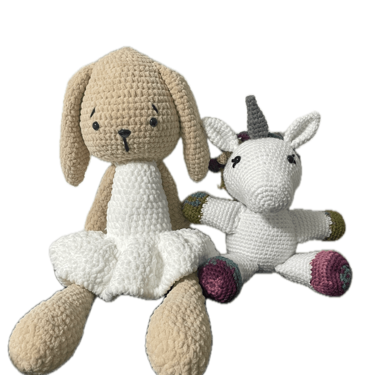 Handmade Crochet Unicorn Toy – Soft & Magical Friend - Unique Treasures