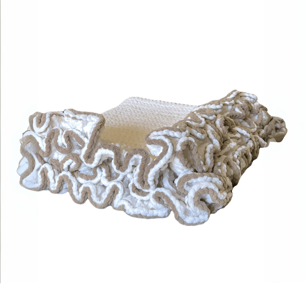 Handmade Crochet Baby Blanket – Ruffle Edge - Unique Treasures