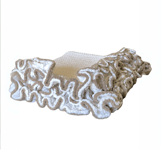 Handmade Crochet Baby Blanket – Ruffle Edge - Unique Treasures