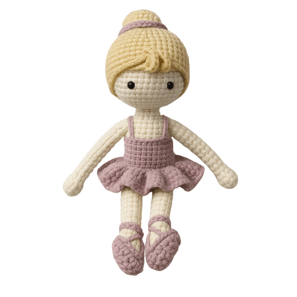 Handmade Crochet Ballerina Doll Pink Unique Treasures