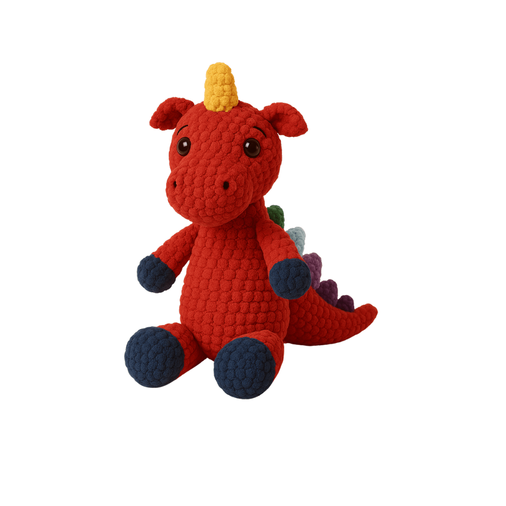 Handmade Red Dragon Toy - Unique Treasures