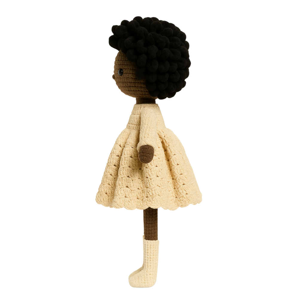 Amara – Handmade Crochet Doll in Cream