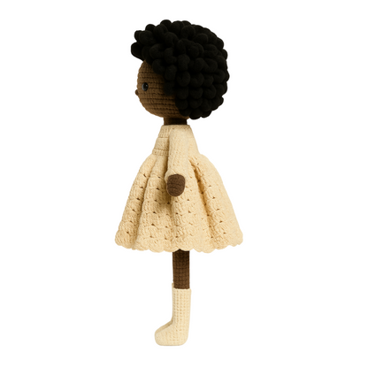 Amara – Handmade Crochet Doll in Cream