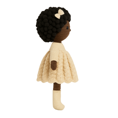 Amara – Handmade Crochet Doll in Cream