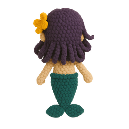 Marina the Sea Blossom Mermaid – Handmade Crochet Doll