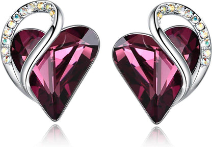 Infinity Love Crystal Heart Earrings - Unique Treasures