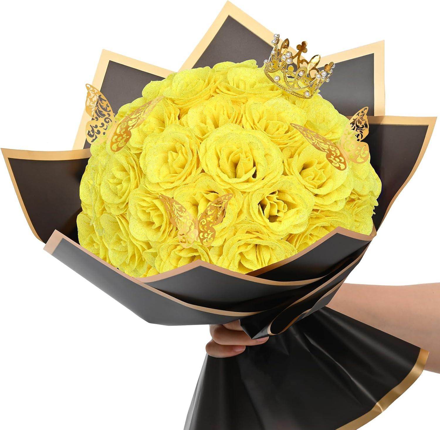 Glitter Everlasting Roses Bouquet - Unique Treasures
