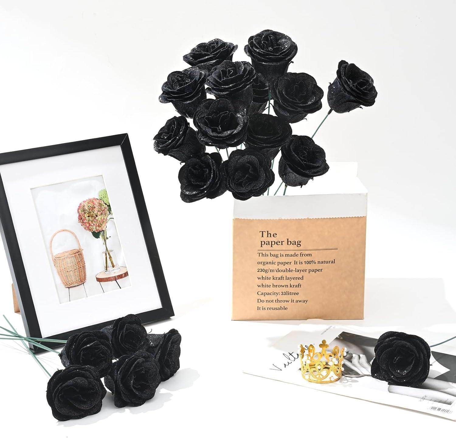Glitter Everlasting Roses Bouquet - Unique Treasures