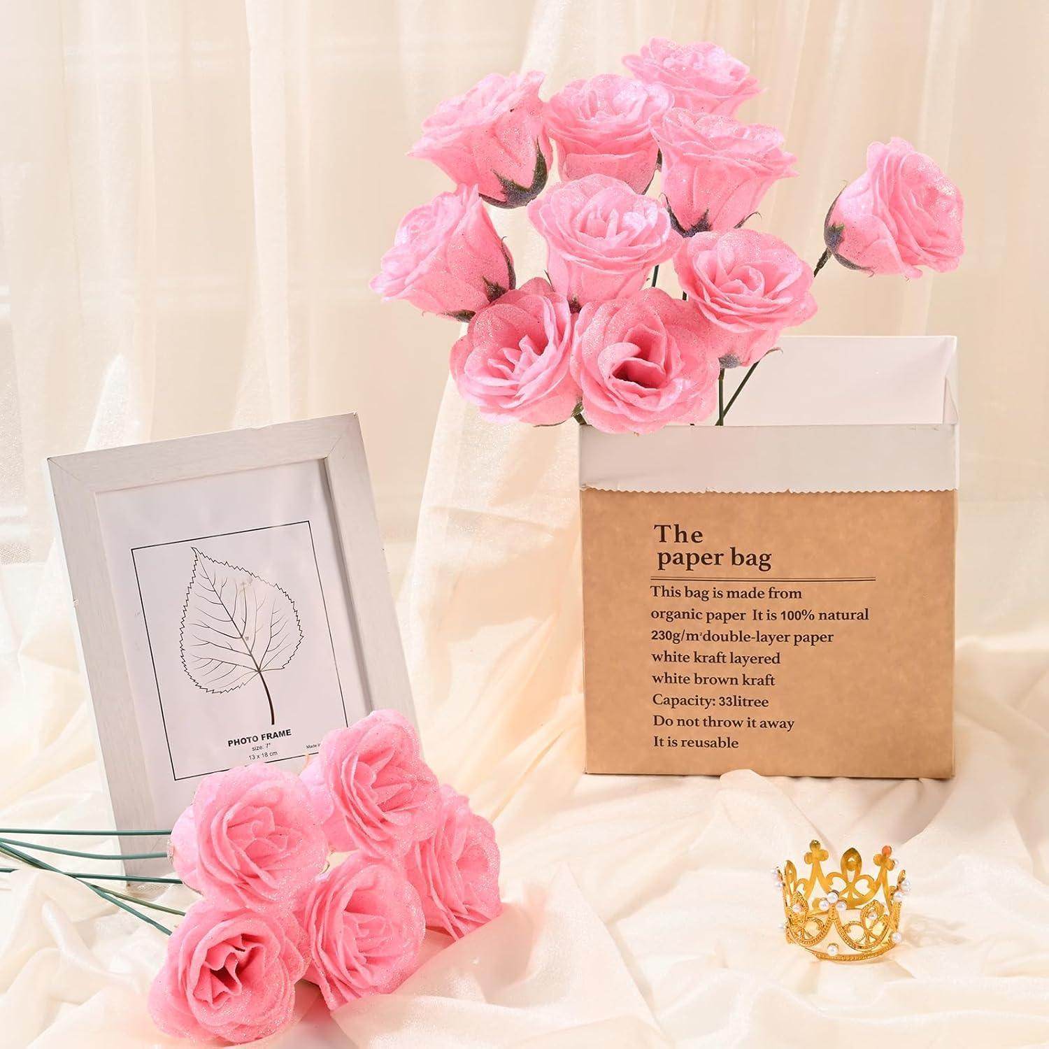 Glitter Everlasting Roses Bouquet - Unique Treasures