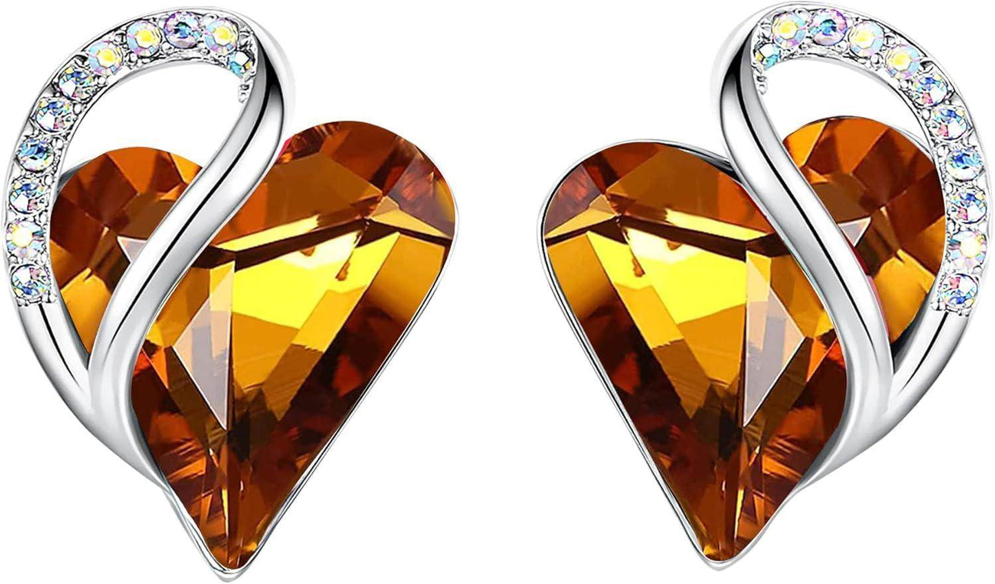 Infinity Love Crystal Heart Earrings - Unique Treasures