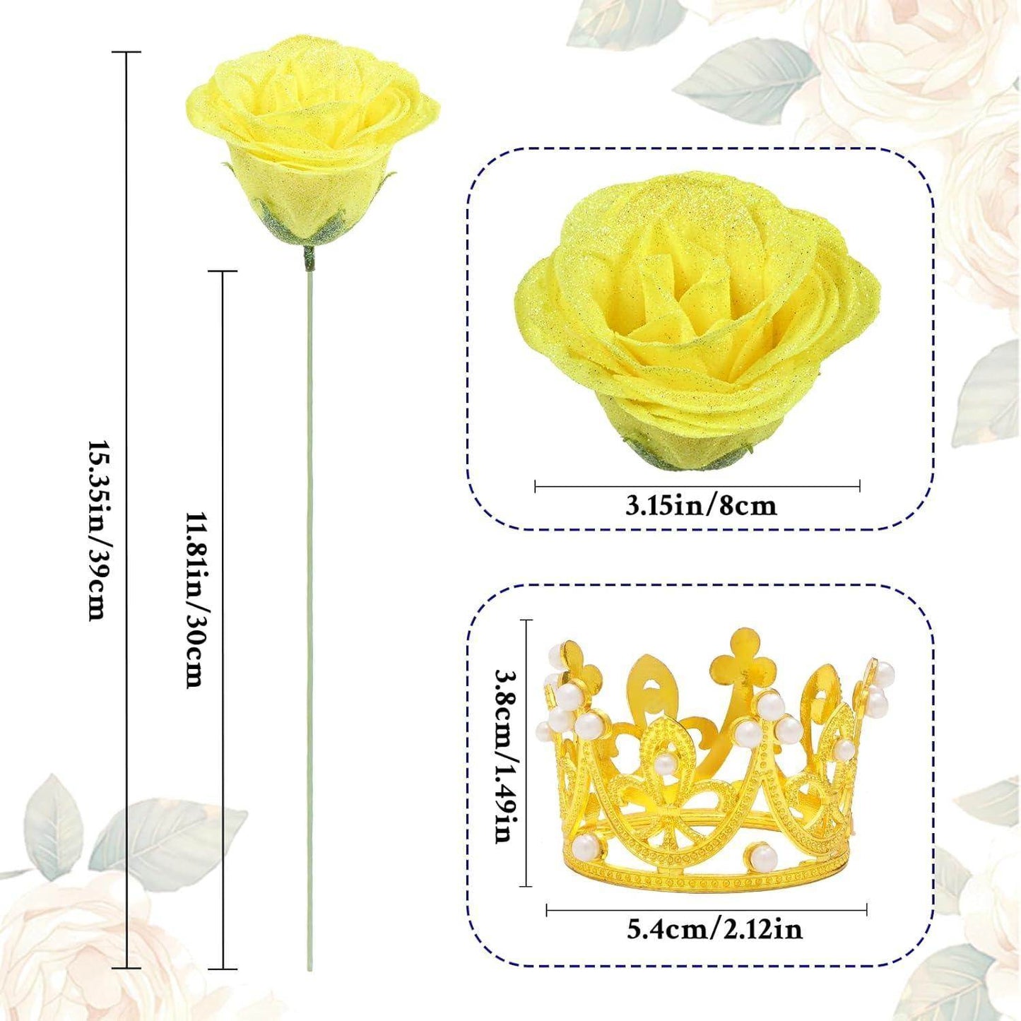 Glitter Everlasting Roses Bouquet - Unique Treasures