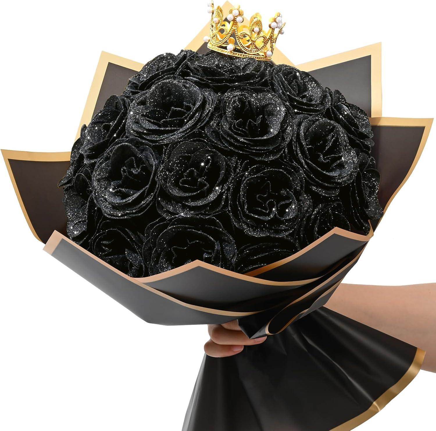 Glitter Everlasting Roses Bouquet - Unique Treasures