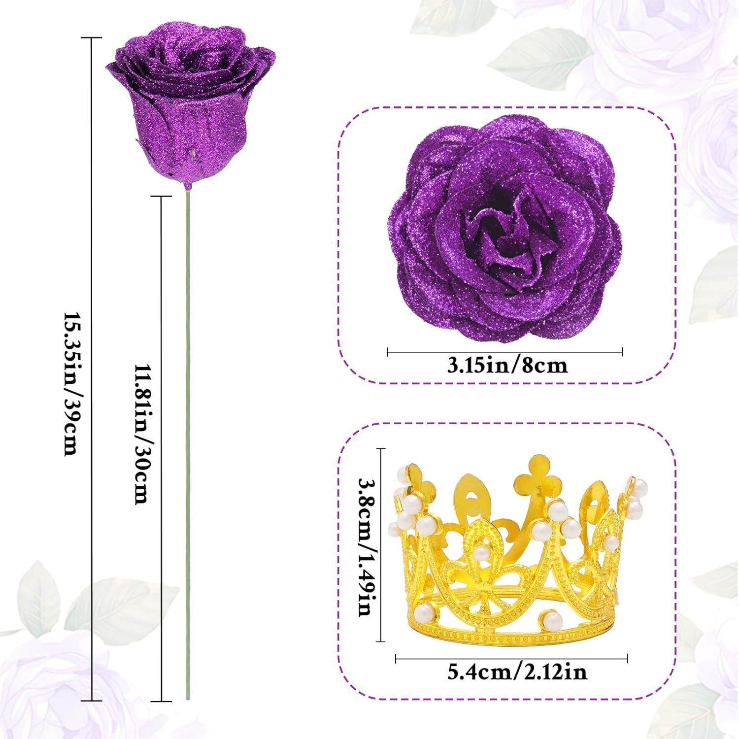 Glitter Everlasting Roses Bouquet - Unique Treasures