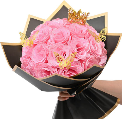 Glitter Everlasting Roses Bouquet - Unique Treasures