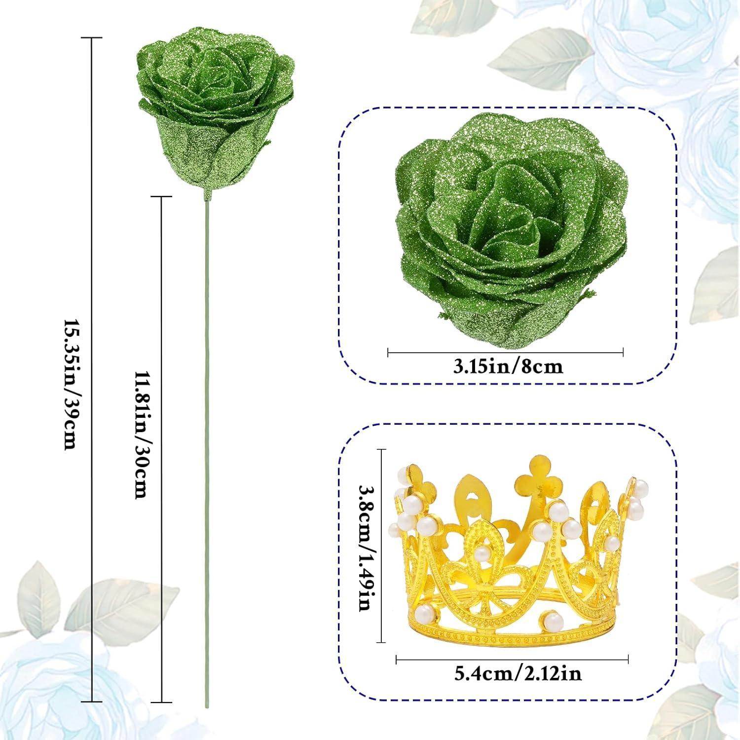 Glitter Everlasting Roses Bouquet - Unique Treasures
