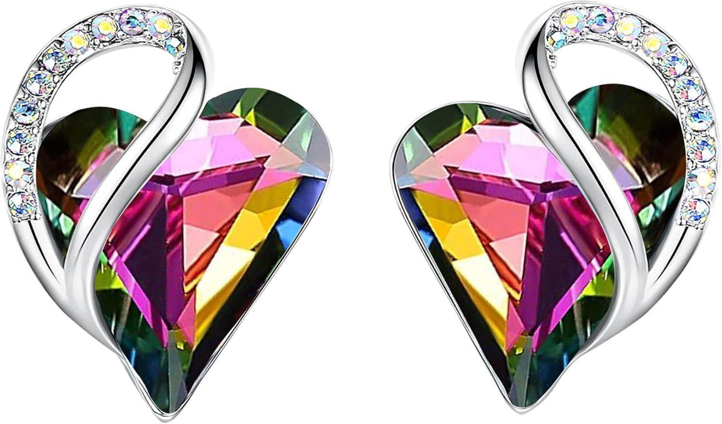 Infinity Love Crystal Heart Earrings - Unique Treasures