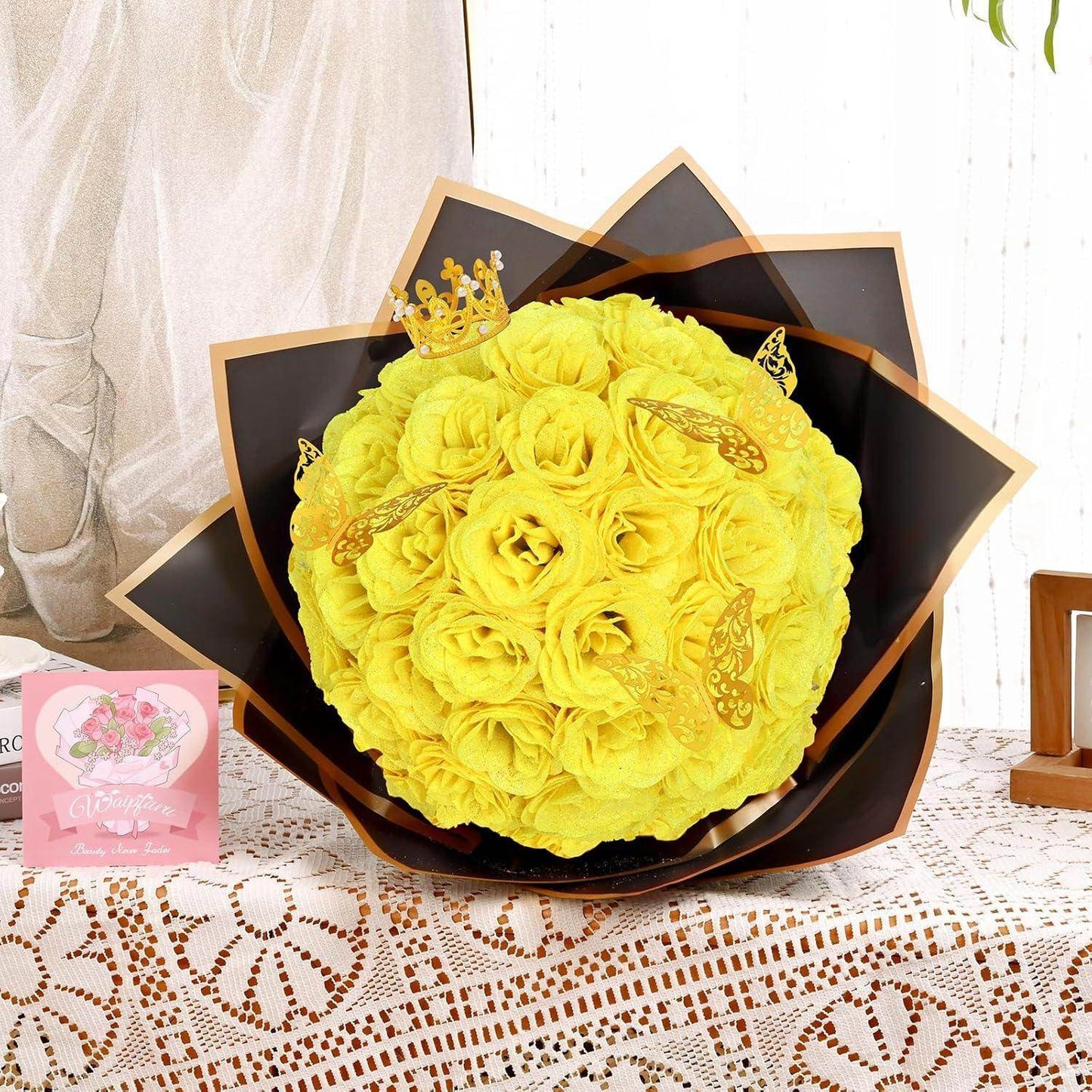 Glitter Everlasting Roses Bouquet - Unique Treasures