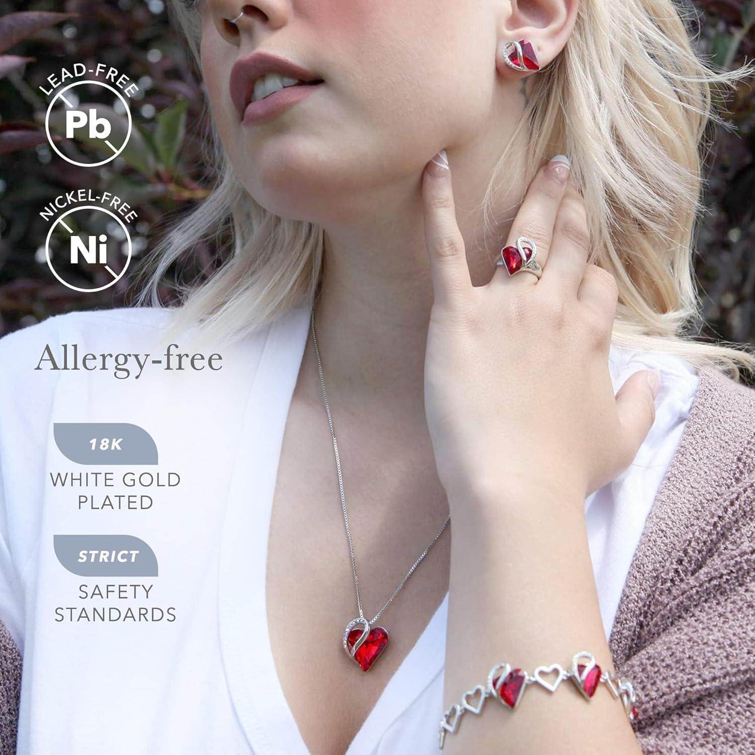 Infinity Love Crystal Heart Earrings - Unique Treasures