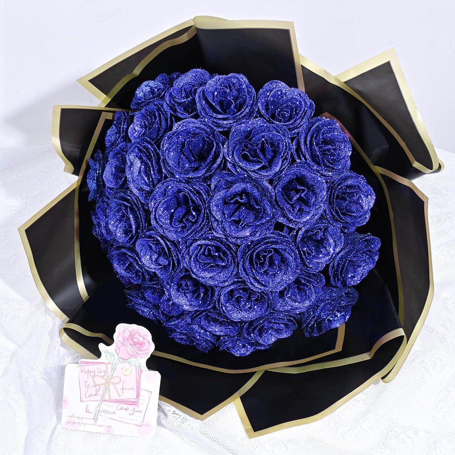 Glitter Everlasting Roses Bouquet - Unique Treasures