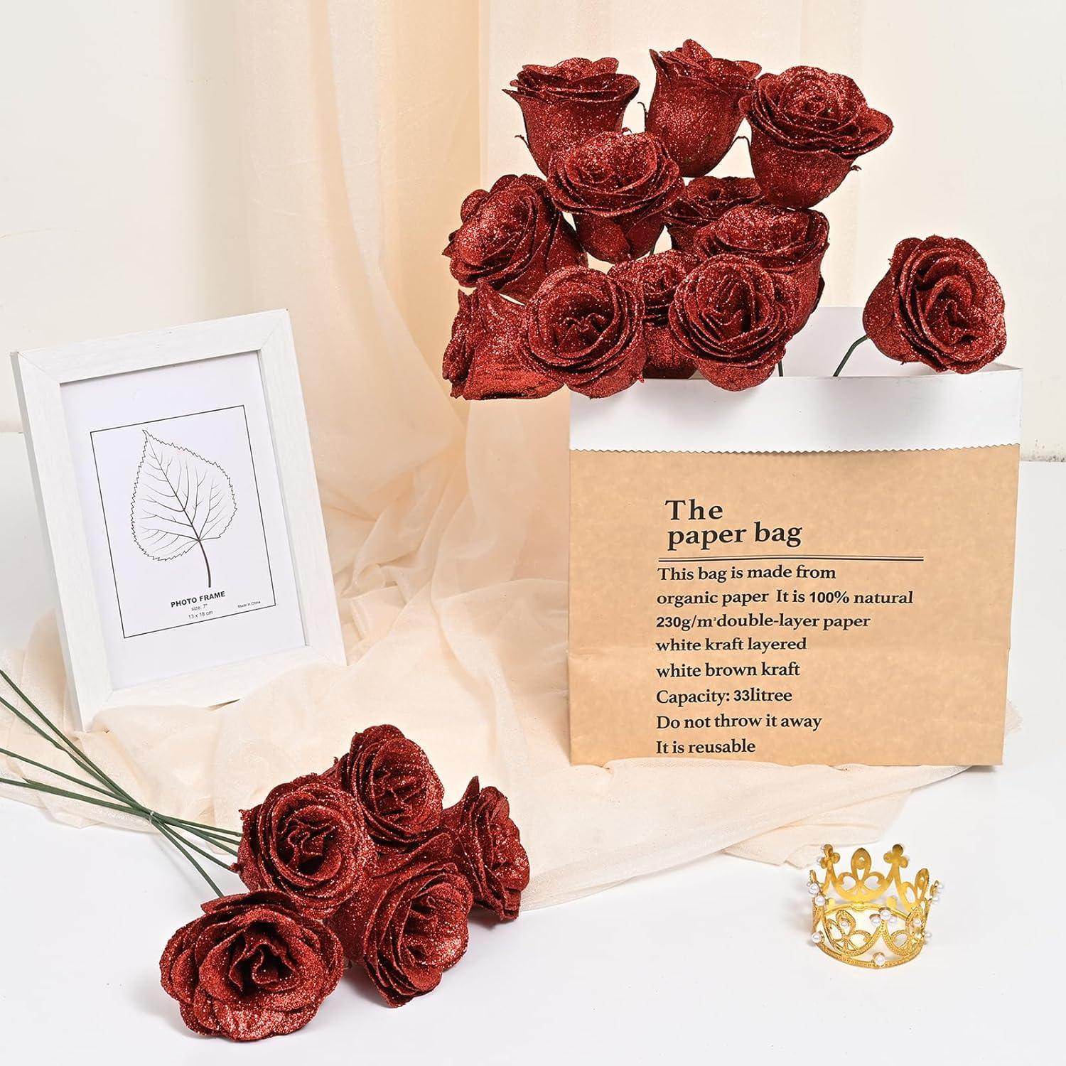 Glitter Everlasting Roses Bouquet - Unique Treasures