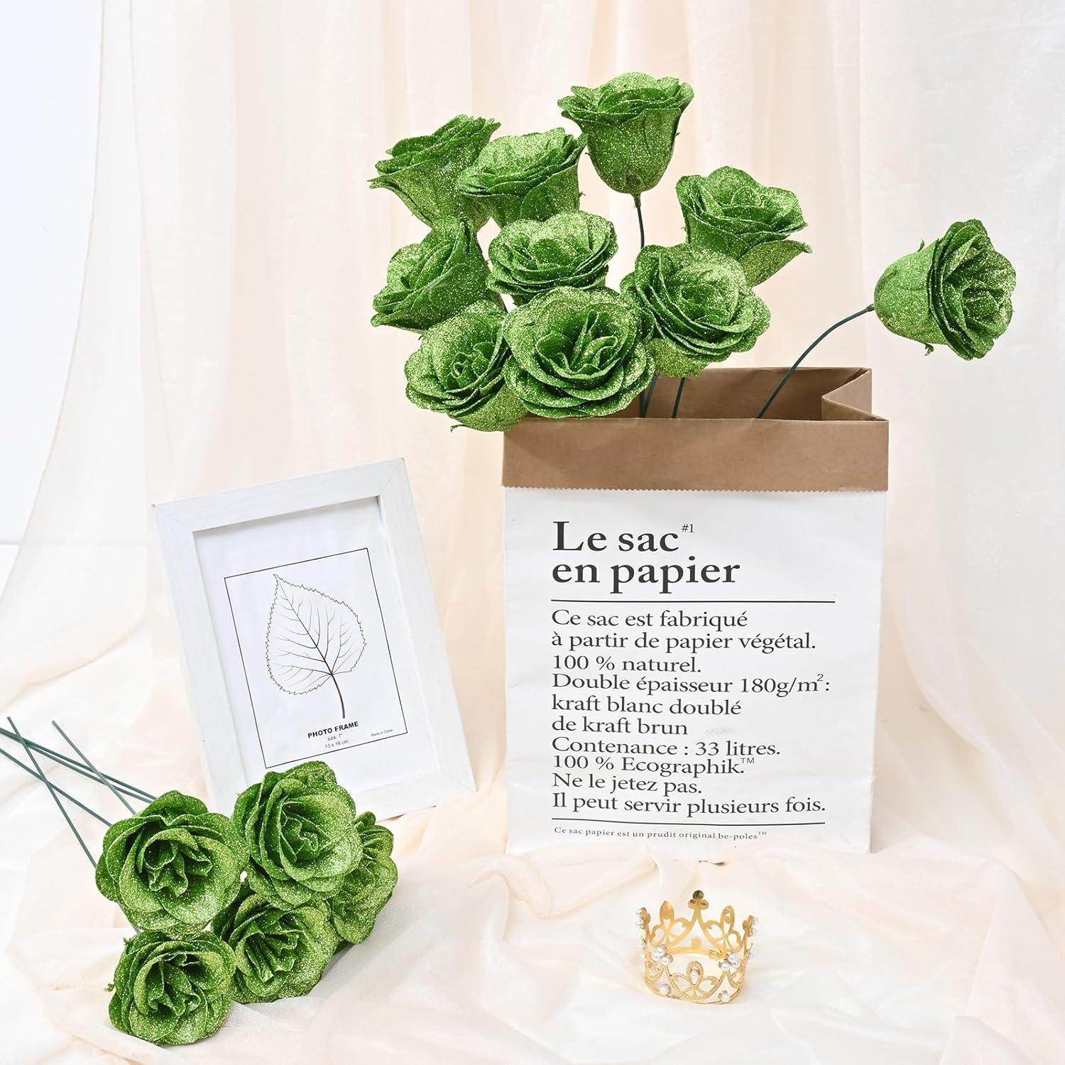 Glitter Everlasting Roses Bouquet - Unique Treasures