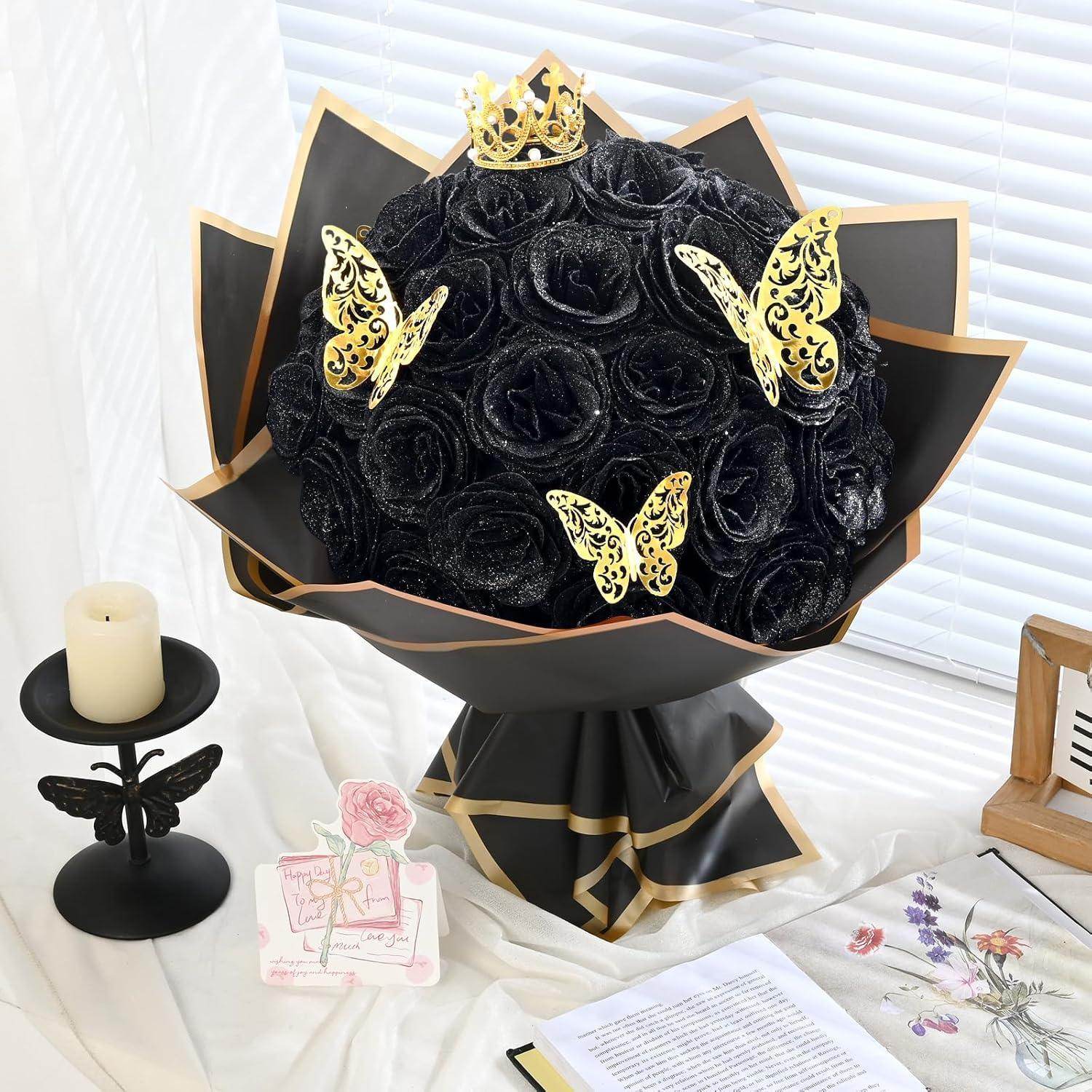 Glitter Everlasting Roses Bouquet - Unique Treasures