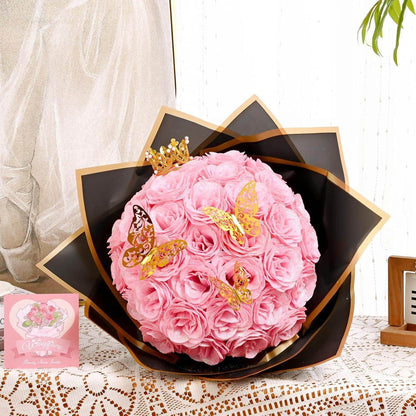 Glitter Everlasting Roses Bouquet - Unique Treasures