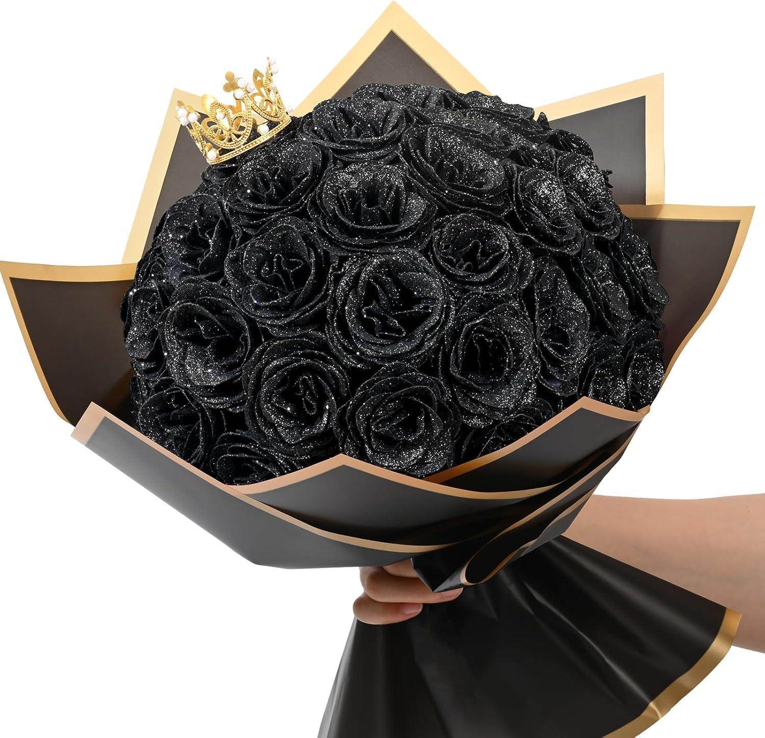 Glitter Everlasting Roses Bouquet - Unique Treasures