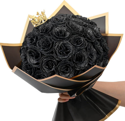 Glitter Everlasting Roses Bouquet - Unique Treasures