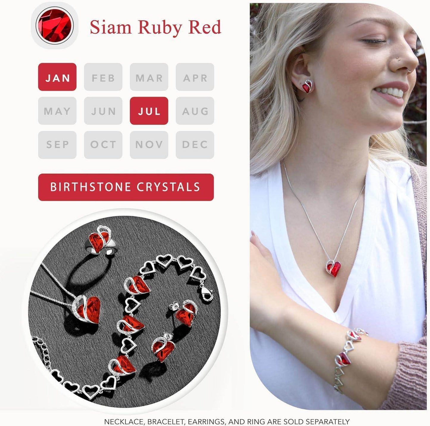 Infinity Love Crystal Heart Earrings - Unique Treasures