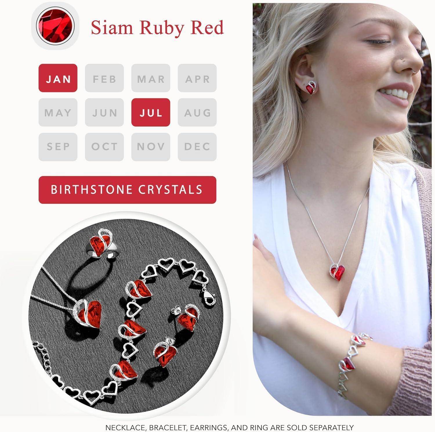 Infinity Love Crystal Heart Earrings - Unique Treasures