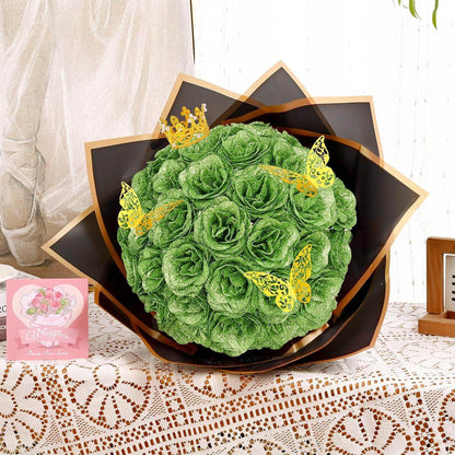 Glitter Everlasting Roses Bouquet - Unique Treasures