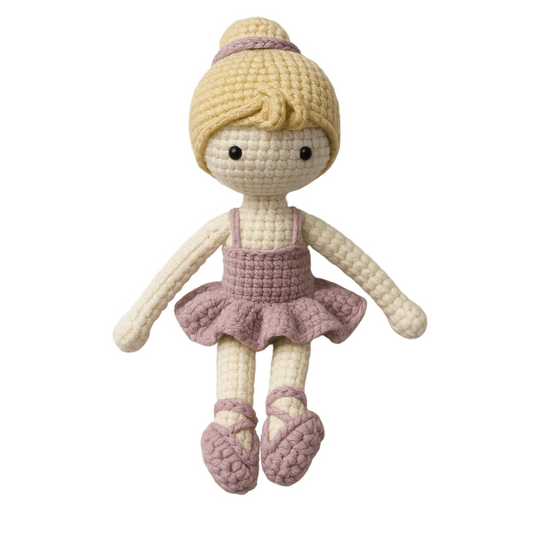 Handmade Crochet Ballerina Doll Pink Unique Treasures