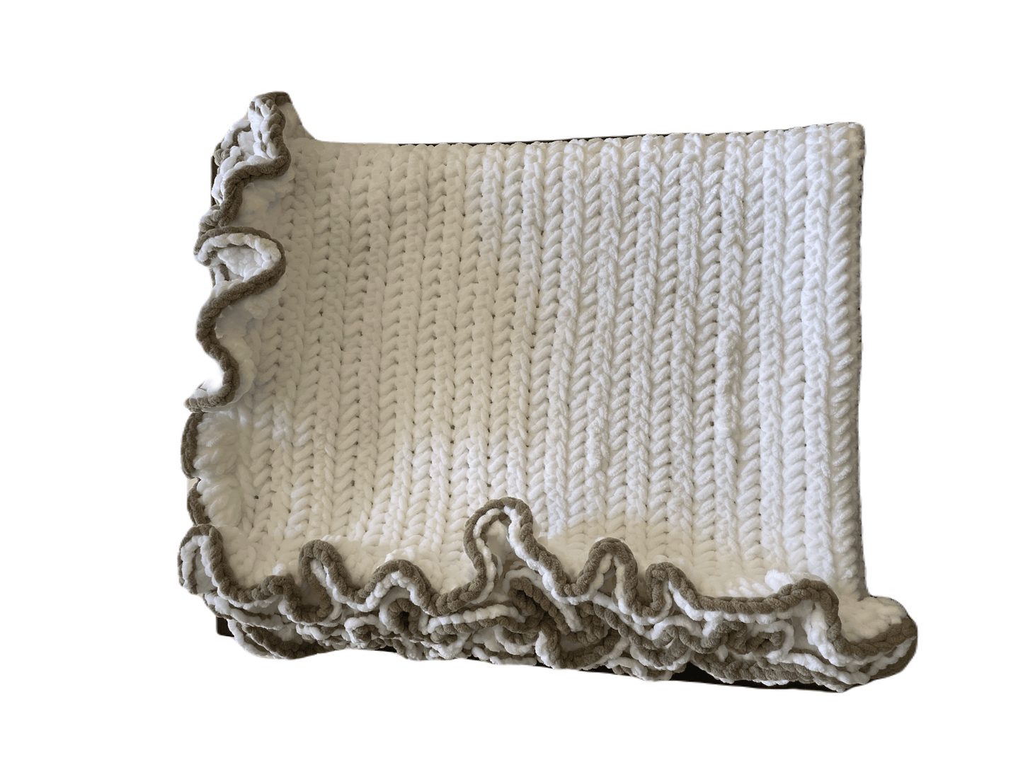 Handmade Crochet Baby Blanket – Ruffle Edge - Unique Treasures