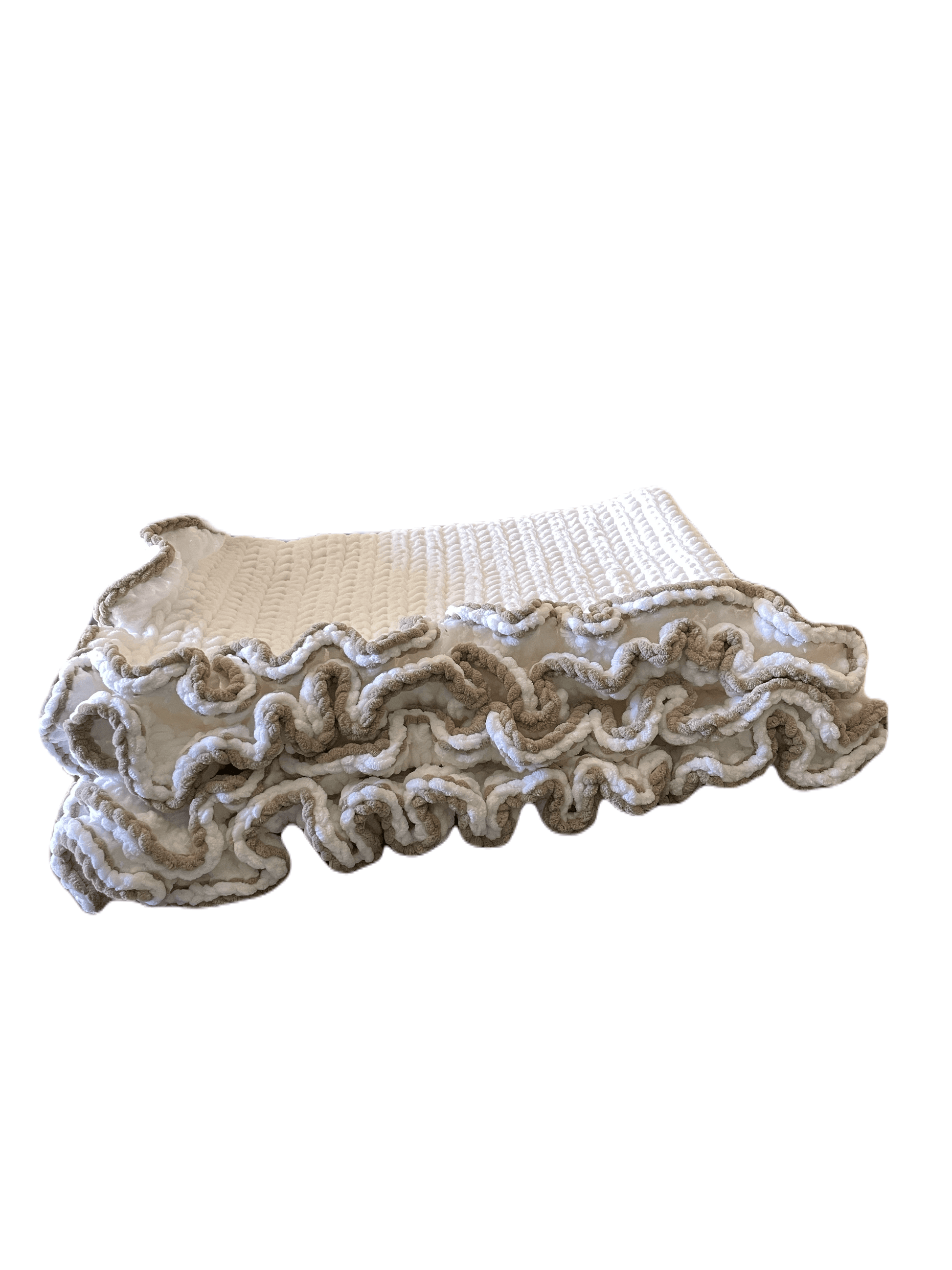 Handmade Crochet Baby Blanket – Ruffle Edge - Unique Treasures
