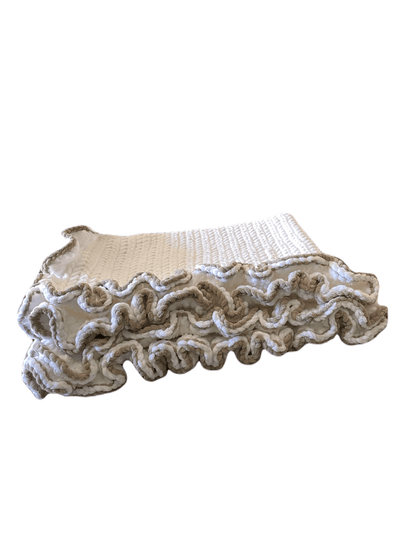 Handmade Crochet Baby Blanket – Ruffle Edge - Unique Treasures
