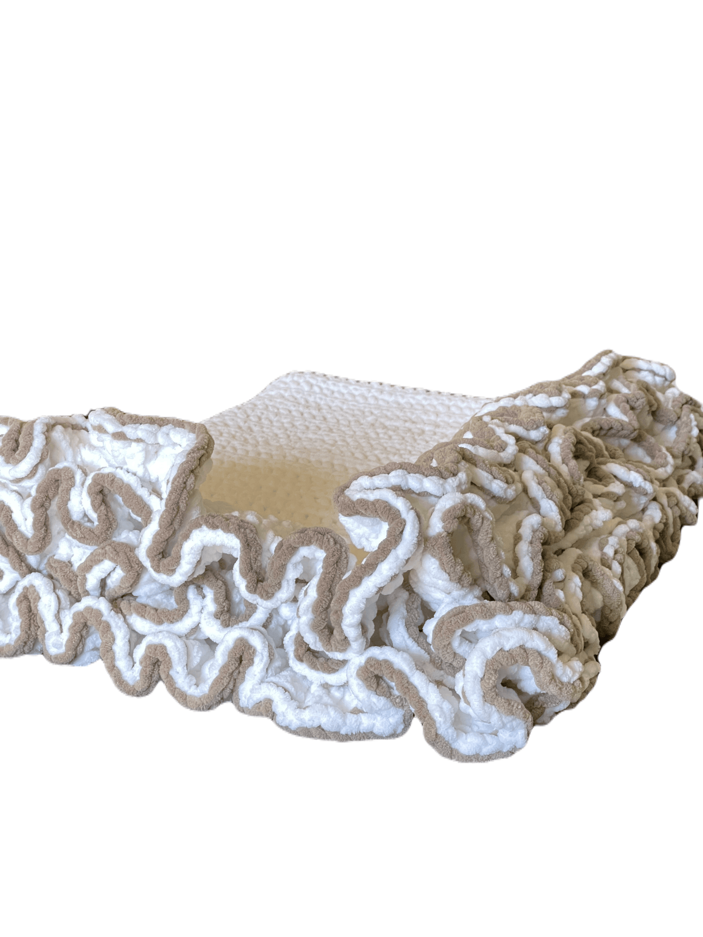 Handmade Crochet Baby Blanket – Ruffle Edge - Unique Treasures