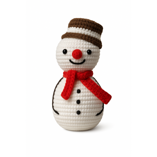 Handmade Crochet Snowman with Hat & Scarf Unique Treasures