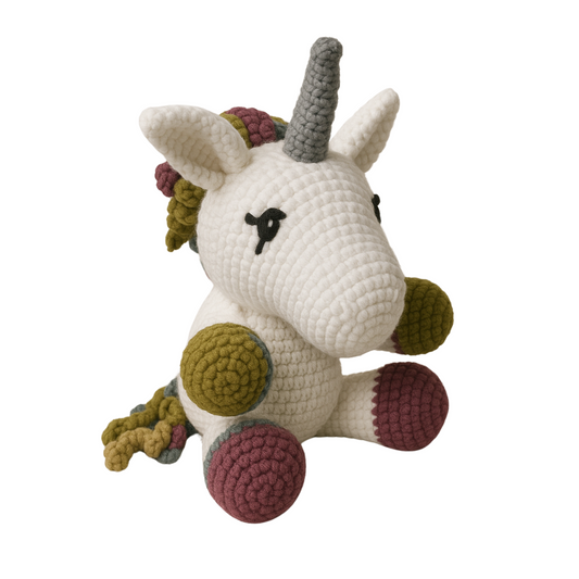 Handmade Crochet Unicorn Toy Soft & Magical Friend Unique Treasures