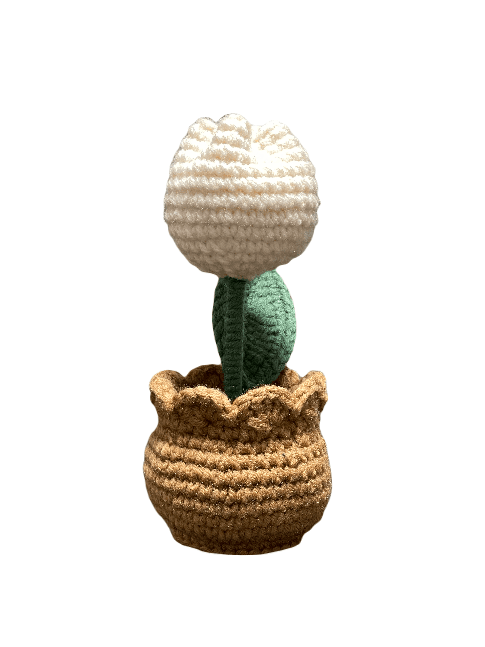 Handmade Crochet Tulip in Pot - Unique Treasures