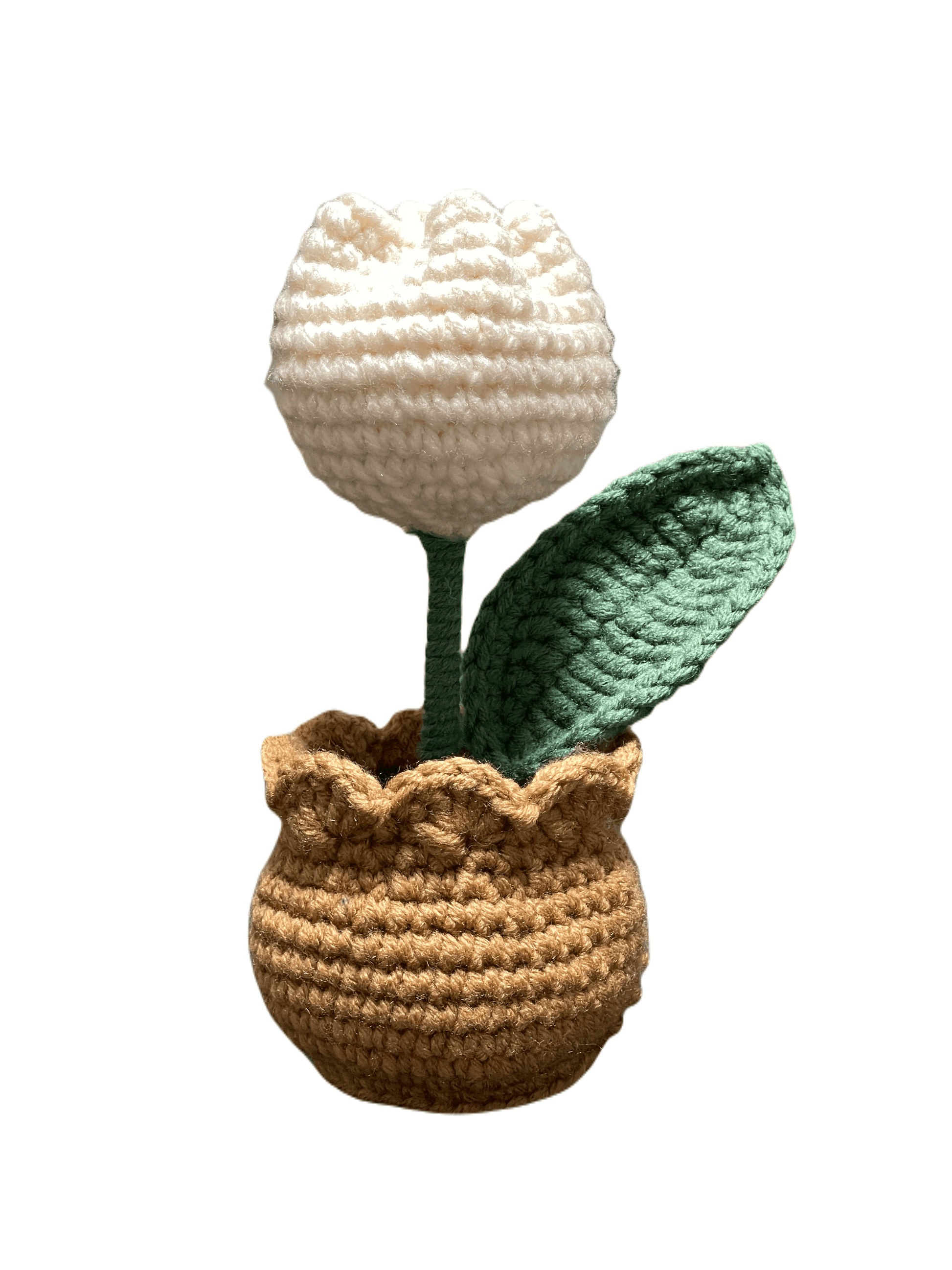 Handmade Crochet Tulip in Pot - Unique Treasures