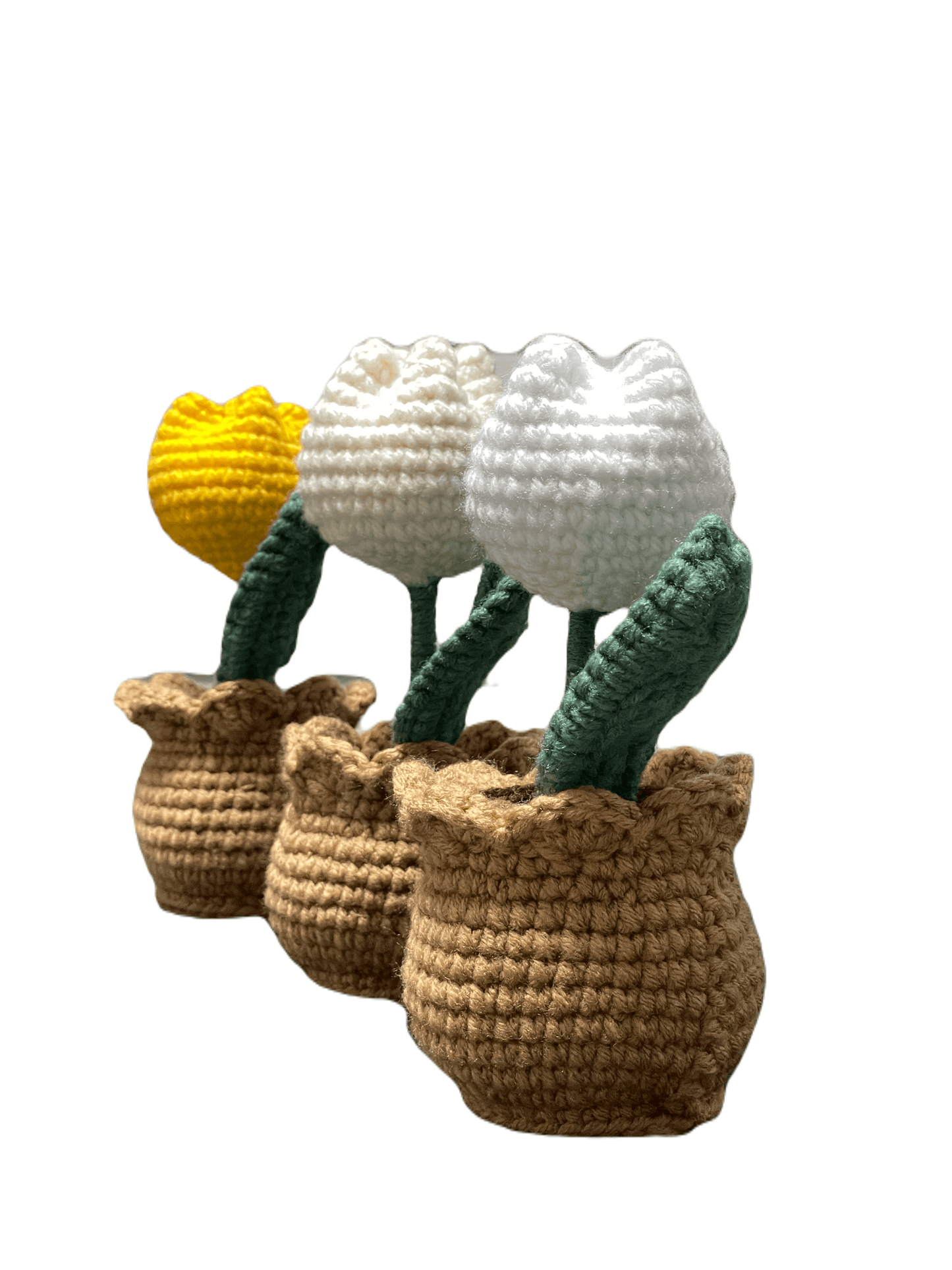 Handmade Crochet Tulip in Pot - Unique Treasures