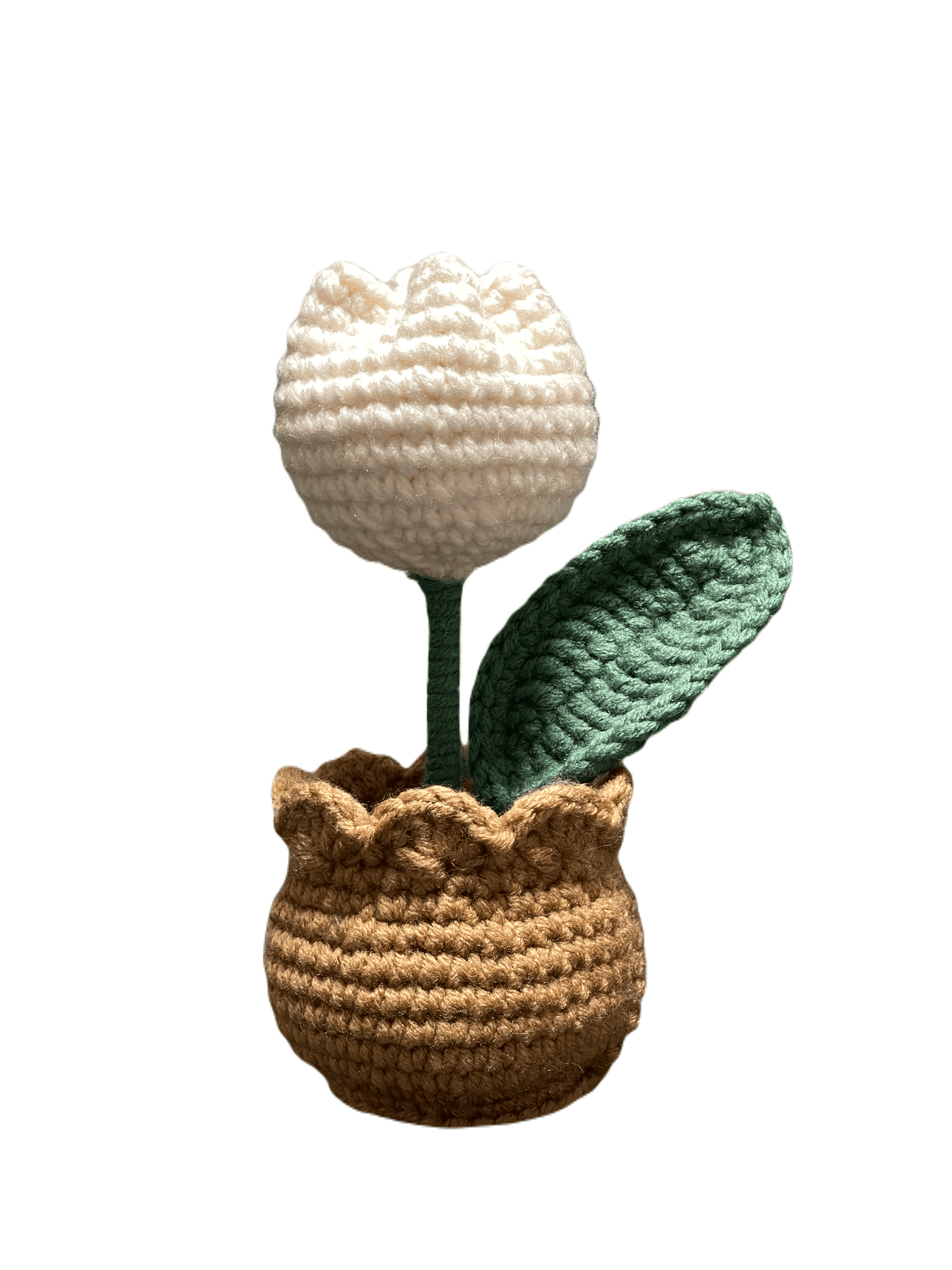 Handmade Crochet Tulip in Pot - Unique Treasures