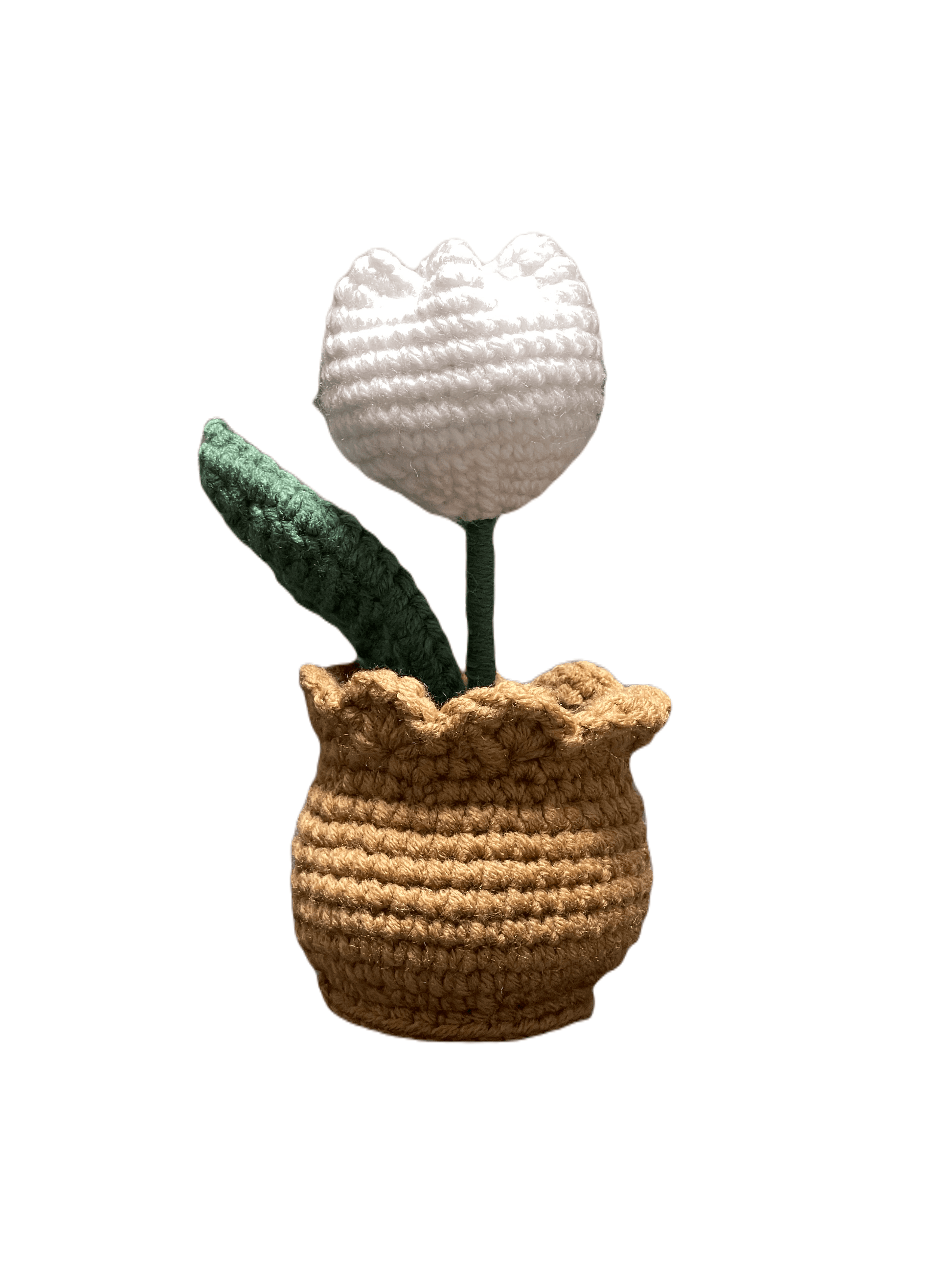 Handmade Crochet Tulip in Pot - Unique Treasures