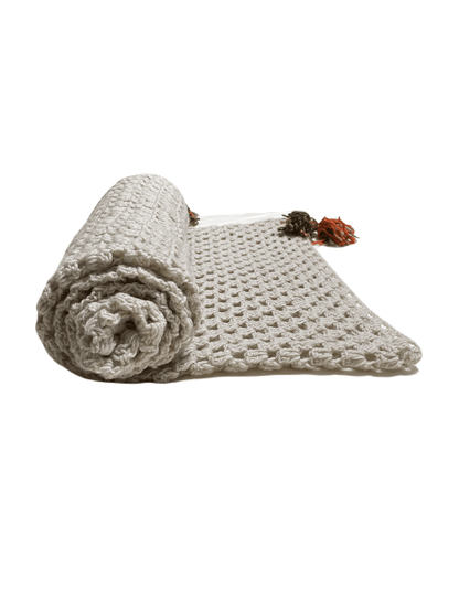 Handmade Honeycomb Tassel Throw - Unique Treasures
